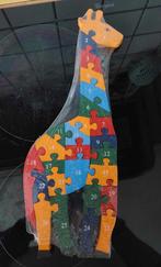 Houten puzzel giraf met cijfers en letters, Ophalen of Verzenden, Nieuw