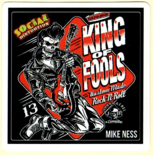 King of Fools Rock N Roll sticker, Collections, Musique, Artistes & Célébrités, Neuf, Envoi