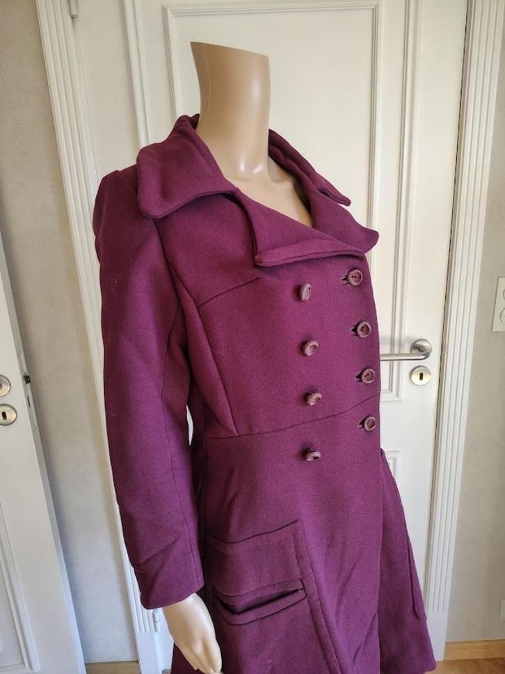 Dikke vintage winter mantel jas, Kleding | Dames, Jassen | Winter, Zo goed als nieuw, Maat 36 (S), Verzenden