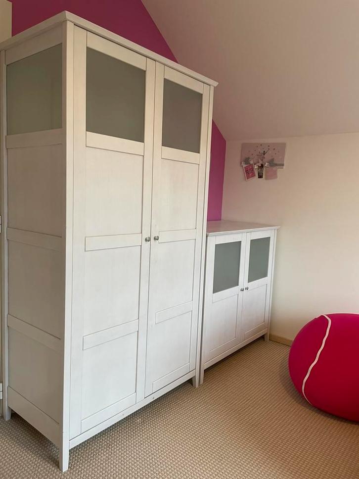 Chambre complete enfant - Ado en bois blanc, Kinderen en Baby's, Kinderkamer | Complete kinderkamers, Gebruikt, Jongetje of Meisje
