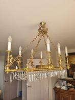 Neoklassieke kroonluchter van brons en kristal, Antiek en Kunst, Ophalen