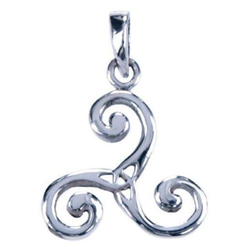 Triskel met Triquetra, hanger van zilver, Handtassen en Accessoires, Kettinghangers, Nieuw, Zilver, Zilver, Ophalen of Verzenden