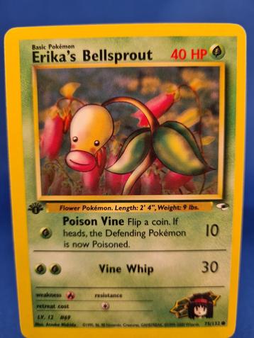 Erika's Bellsprout 75/132 - Gym Heroes (1st edition) beschikbaar voor biedingen