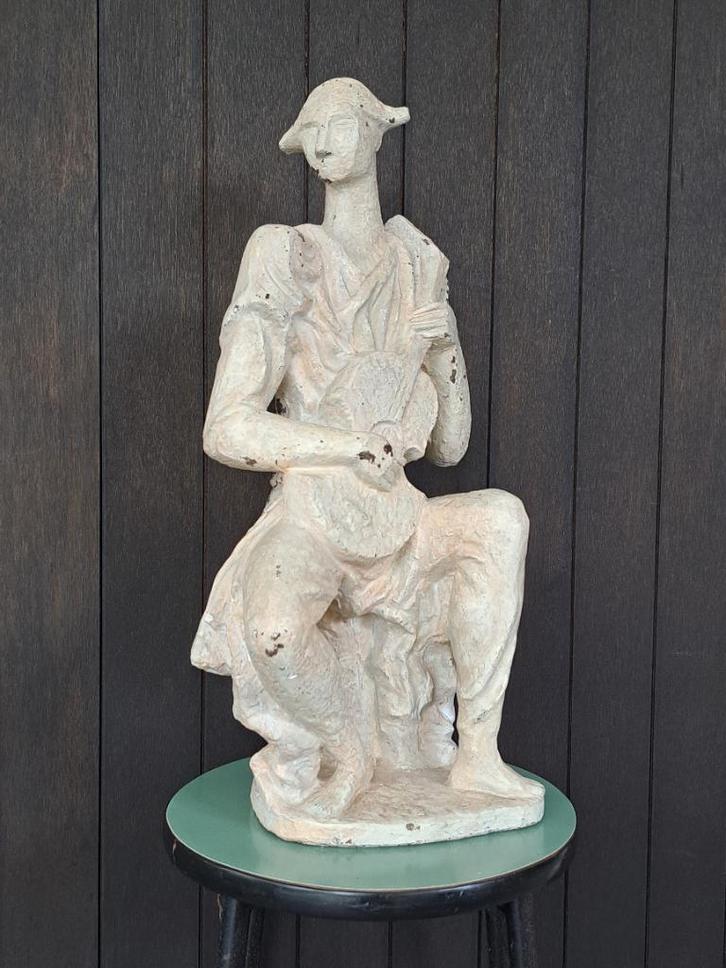 Sculptuur van Berten Coolens 54cm gesigneerd, Antiquités & Art, Art | Sculptures & Bois, Enlèvement ou Envoi