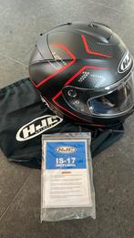 Casque HJC IS-17 Lank Noir-Rouge M parfait état, Motos, Enlèvement ou Envoi, M, HJC