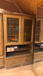Antieke houten vitrine kast (3/3), Ophalen, Zo goed als nieuw