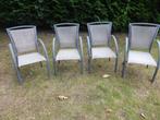 4 alu tuinstoelen in gebruikte staat. prijs is voor de 4, Ophalen, Gebruikt, Stapelbaar