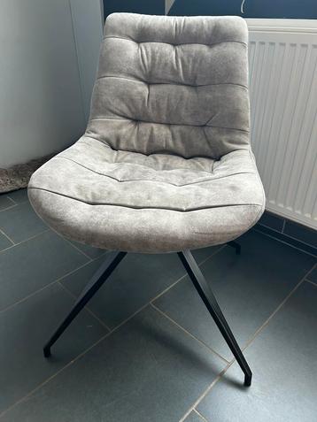 Eetkamerstoelen - 6 stuks - grijs beschikbaar voor biedingen