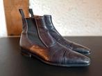 Bottines en cuir bleues Santoni Chelsea Boots 8 (42/43), Enlèvement ou Envoi, Comme neuf, Bottes