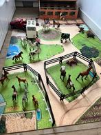 Schleich paarden met pick-up truck, stallen en speeltapijt, Ophalen, Gebruikt, Jongen of Meisje