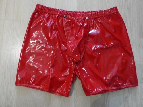 Rode Lak PVC Short Heren, Kleding | Heren, Ondergoed, Boxer, Rood, Ophalen of Verzenden