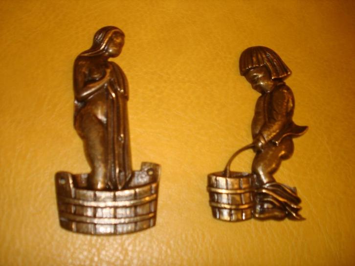 Deurplaatjes in brons, Antiek en Kunst, Antiek | Brons en Koper, Brons, Ophalen of Verzenden