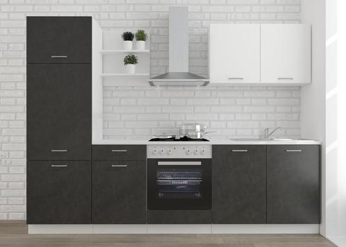 LEEGVERKOOP! Keuken AROSA BxHxD 270x200x60 Antraciet NIEUW!, Maison & Meubles, Cuisine | Cuisines complètes, Neuf, Cuisine à paroi simple