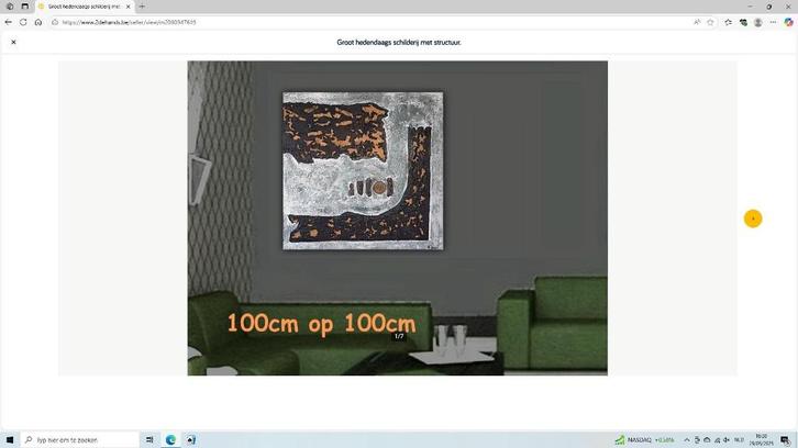 Groot hedendaags modern schilderij 2 halen 1 betalen  nr 4, Antiek en Kunst, Kunst | Schilderijen | Modern, Ophalen