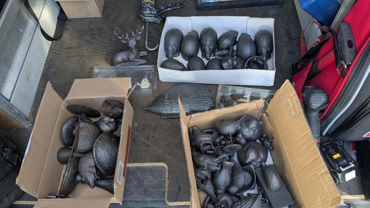 Herfstdecoratie egels paddenstoel hertje, Huis en Inrichting, Woonaccessoires | Overige, Zo goed als nieuw, Ophalen of Verzenden
