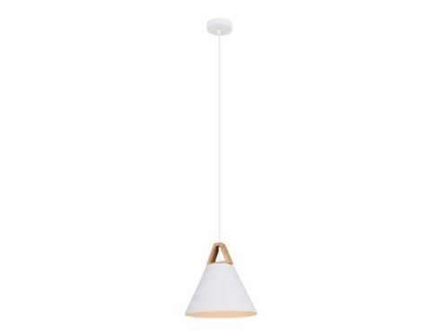 design hanglampen mat wit met hout, Huis en Inrichting, Lampen | Hanglampen, Nieuw, 75 cm of meer, Hout, Metaal, Ophalen