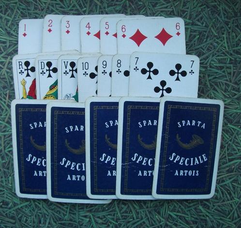 Speciale ARTOIS - Sparta - Speelkaarten - Zie beschrijving, Verzamelen, Speelkaarten, Jokers en Kwartetten, Gebruikt, Speelkaart(en)