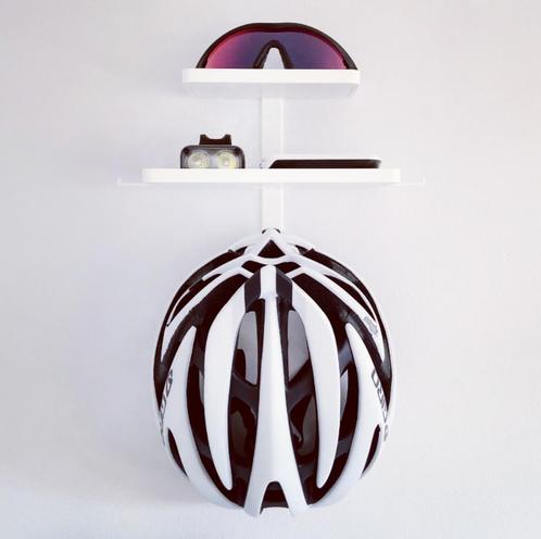 Fietshelm muurhanger - Dual Tray - Wit, Fietsen en Brommers, Fietsaccessoires | Overige Fietsaccessoires, Nieuw, Verzenden