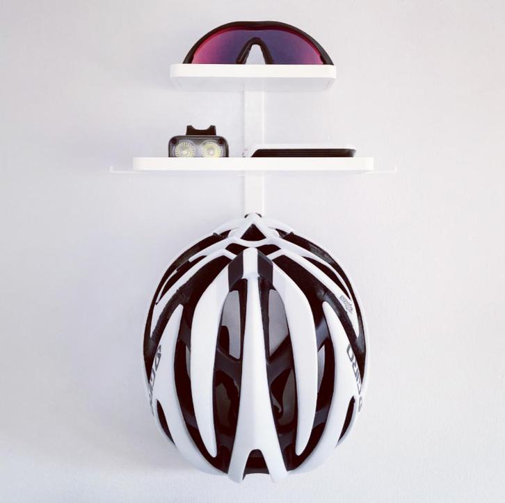 Fietshelm muurhanger - Dual Tray - Wit, Fietsen en Brommers, Fietsaccessoires | Overige Fietsaccessoires, Nieuw, Verzenden
