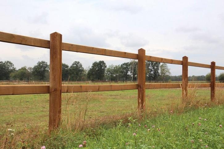 23. Houten hekwerk | hekwerken | paarden omheining, Animaux & Accessoires, Box & Pâturages, Pâturage, 4 chevaux ou poneys ou plus