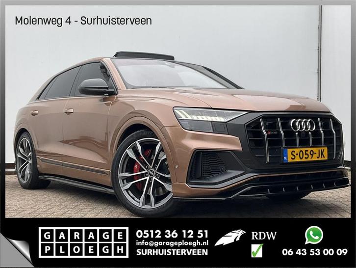 Audi Q8 4.0 TDI SQ8 NightVision Carboninleg B&O Sfeerverl HU, Auto's, Audi, Bedrijf, Q8, 4x4, ABS, Adaptieve lichten, Adaptive Cruise Control