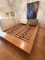 Design Ligne roset Peter Maly tweepersoonsbed met lattoflex, Huis en Inrichting, Ophalen, Gebruikt, Beige, Design