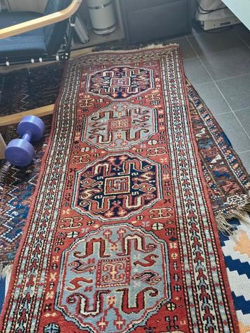 Zeer mooie handgeknoopte Perzisch tapijt 75 cm x2m45, Ophalen of Verzenden, Zo goed als nieuw