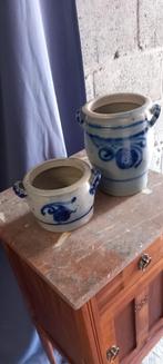 2 vintage bloempotten, prima staat, Tuin en Terras, Ophalen, Gebruikt, Rond, Tuin