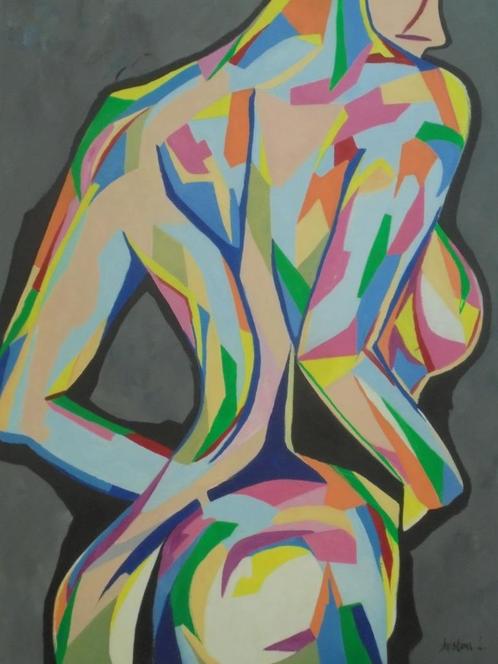 olieschilderij torso woman 2 (60x80), Antiek en Kunst, Kunst | Schilderijen | Modern, Ophalen of Verzenden