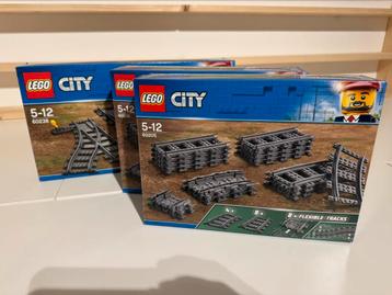 2x Lego City 60205 treinrails en 1x Lego 60238 wissels  beschikbaar voor biedingen