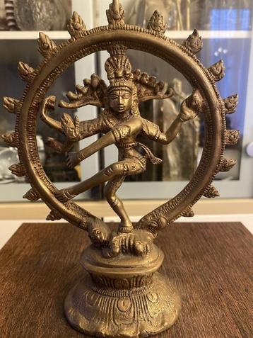 Massief messing Hindoe god Shiva 20 x 15 cm beschikbaar voor biedingen