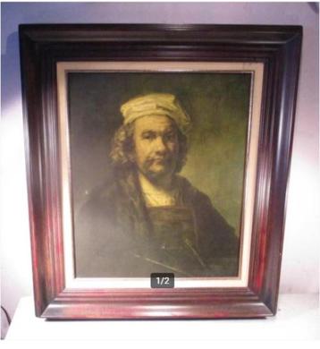 Mooie Retro Houten Lijst - 81x71 / 65x55 beschikbaar voor biedingen