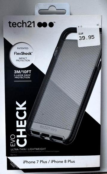 Coque Tech21 iPhone 7 Plus / 8 Plus – protection renforcée, Enlèvement ou Envoi, Utilisé, IPhone 7 Plus, Façade ou Cover