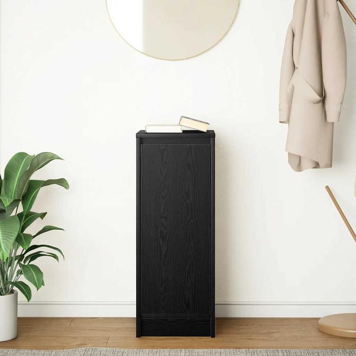 Dressoir 29,5x34x76 cm spaanplaat zwart eikenkleurig, Huis en Inrichting, Zitzakken, Nieuw, Zwart, Verzenden