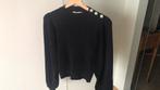 Pull noir avec 3 beaux boutons décoratifs, taille S, Enlèvement ou Envoi, Porté, Taille 36 (S), Noir
