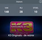 Zitplaatsen tickets k3 originals 8 oktober, Tickets en Kaartjes, Twee personen