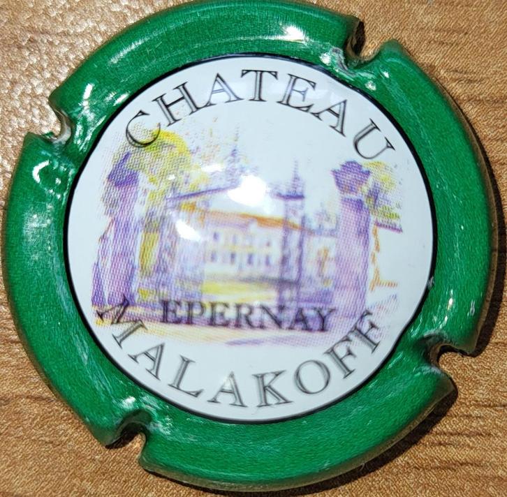 Capsule Champagne CHATEAU MALAKOFF vert & noir nr.07, Verzamelen, Wijnen, Nieuw, Champagne, Frankrijk, Ophalen of Verzenden