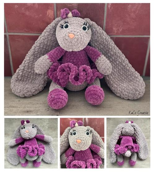 Knuffel ‘Snuggle Konijn Jurk’ Pink (Handmade - Gehaakt), Hobby & Loisirs créatifs, Tricot & Crochet, Neuf, Crochet, Enlèvement ou Envoi