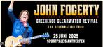 2 tickets john fogerty 25-6 sportpaleis 1e rij!, Tickets en Kaartjes, Concerten | Rock en Metal, Twee personen, Juni, Rock of Poprock