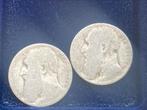 2x Leopold II 1901 NL + FR Leeuw-Lion Ag, Postzegels en Munten, Ophalen of Verzenden