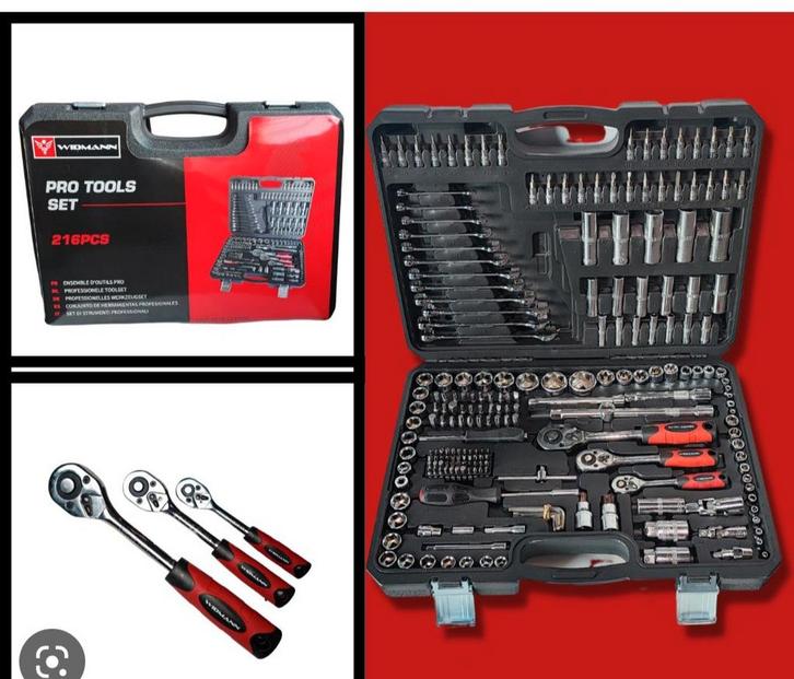 216 delige professionele doppenset nieuw!, Auto diversen, Autogereedschap, Nieuw, Ophalen of Verzenden