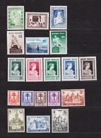 Belgique 1951 - les 4 meilleures séries, Enlèvement ou Envoi, Non oblitéré, Trace d'autocollant