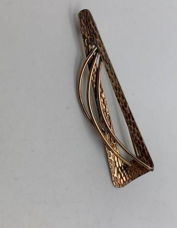 Broche en or 14 carats et argent, Envoi, Utilisé, Or