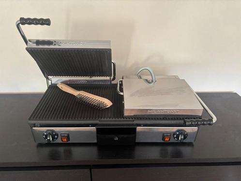 Milantoast Dubbele Contactgrill 16050 - Gegroefd, Elektronische apparatuur, Contactgrills, Zo goed als nieuw, Ophalen