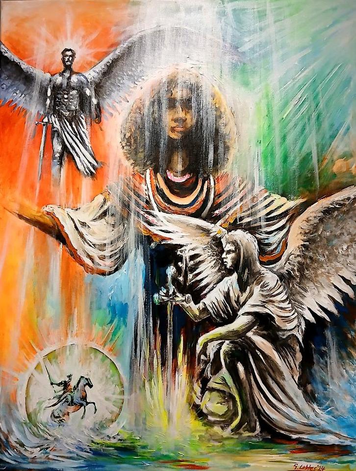 Zegeningen vanuit Gods rijkdom, Antiek en Kunst, Kunst | Schilderijen | Klassiek, Ophalen of Verzenden