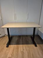TROTTEN zit-sta bureautafel - Beige/antraciet, Ophalen, In hoogte verstelbaar, Zo goed als nieuw, Stabureau