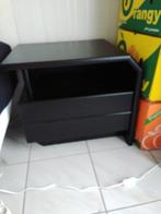 2 zwarte nachtkastjes, Huis en Inrichting, Slaapkamer | Nachtkastjes, Ophalen