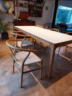 Eiken design tafel met wit tafelblad 900x90 cm, Comme neuf, Enlèvement ou Envoi