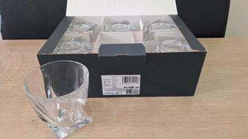 Set van 6 kristallen glazen 