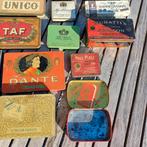Set ijzeren kisten voor tabak/sigaretten, Verzamelen, Rookartikelen, Aanstekers en Luciferdoosjes, Ophalen of Verzenden